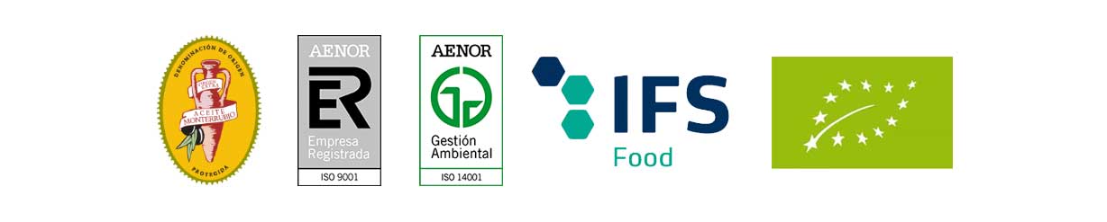 certificados de calidad y sellos aceite de oliva aenor iso 9001 14001 ifs food denominacion de origen